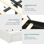 YITAHOME King Size Bed Frame, Storage Bed Frame with 4 Drawers & LED Light, Platform Bed with Storage Upholstered Headboard and Charging Station, No Box Spring Needed, Easy Assembly, Beige