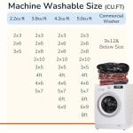 Area Rug 8x10 Rug Machine Washable Non-Slip Low Pile Print Pattern Western Rug for Living Room Bedroom Entryway Tribal Series -Black