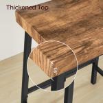 MAHANCRIS Bar Stools,Counter Height Bar Stools Set of 2, 23.7 Inch Saddle Stools with Footrest, Kitchen Stools, Industrial Style, for Dining Room, Counter, Bar, Rustic Brown and Black BAHR0801N1