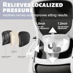 TLLMOON Office Computer Desk Chair - Lumbar Support and Headrest, Ergonomic Mesh Back Swivel Task Chair,Flip-Up Arms for Desk Work, 90-120° Tilt Rolling Chair for Home Office(White-Black6076)