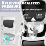 TLLMOON Office Computer Desk Chair - Lumbar Support and Headrest, Ergonomic Mesh Back Swivel Task Chair,Flip-Up Arms for Desk Work, 90-120° Tilt Rolling Chair for Home Office(White-Black6076)