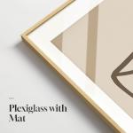 Framed Matisse Abstract Neutral Wall Art, 5 Piece Large Beige Canvas Prints Set, Modern Minimalist Geometric Botanical Paintings for Living Room, Bedroom, Hallway, Home Office, Guest Room