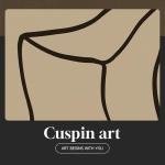 Framed Matisse Abstract Neutral Wall Art, 5 Piece Large Beige Canvas Prints Set, Modern Minimalist Geometric Botanical Paintings for Living Room, Bedroom, Hallway, Home Office, Guest Room