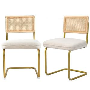 Set of 2 Mid-Century Modern Rattan Chairs