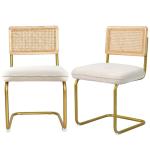 Set of 2 Mid-Century Modern Rattan Chairs