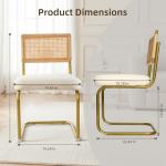 Set of 2 Mid-Century Modern Rattan Chairs