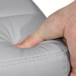 Yaheetech Modern Bar Stools Set of 2 Swivel Kitchen Stool Height Adjustable Square Counter Stool with Back&Armrest PU Leather Stool, Light Grey