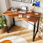 DUMOS 40 Inch Small Computer Office Desk Modern Simple Style Writing Study Work Table for Home Bedroom - Modern Brown