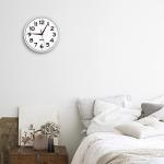 HIPPIH Wall Clock 2 Pack, 10 Inch Modern Wall Clocks Battery Operated, Non Ticking Silent Clock, Simple Small Analog Clocks for Living Room, Bedroom, School, Office Decor, Silver