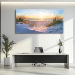 Large Blue Ocean Landscape Canvas Wall Art