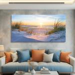 Large Blue Ocean Landscape Canvas Wall Art