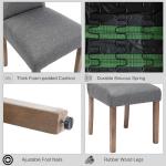 Set of 4 Smoky Grey Upholstered Dining Chairs