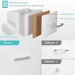 BOLUO White Dresser for Bedroom 6 Drawer, Wide Dresser TV Stand for 50" TV Dressers & Chests of Drawers Fabric Dresser for Closet Modern