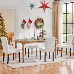 Set of 4 Modern Faux Leather Dining Chairs