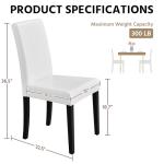 Set of 4 Modern Faux Leather Dining Chairs