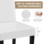 Set of 4 Modern Faux Leather Dining Chairs