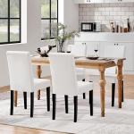 Set of 4 Modern Faux Leather Dining Chairs
