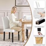 Set of 4 Modern Faux Leather Dining Chairs