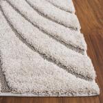 SAFAVIEH Florida Shag Collection Area Rug - 6' x 9', Cream & Beige, Non-Shedding & Easy Care, 1.2-inch Thick Ideal for High Traffic Areas in Living Room, Bedroom (SG471-1113)