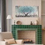 Framed Abstract Tree of Life Canvas Art