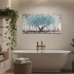 Framed Abstract Tree of Life Canvas Art