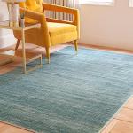 SAFAVIEH Vision Collection Area Rug - 6' x 9', Aqua, Modern Ombre Tonal Chic Design, Non-Shedding & Easy Care, Ideal for High Traffic Areas in Living Room, Bedroom (VSN606B)