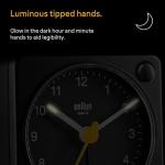 Braun Compact Analogue Alarm Clock with Snooze