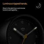 Braun Classic Analog Alarm Clock with Snooze