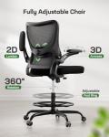Marsail Ergonomic Mesh Office Chair,Ergonomic Desk Chair with 2D Headrest,Adjustable Lumbar Support & Up and Down Armrest