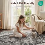 Boho Vintage Non-Slip Area Rug, 5x7 ft