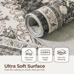 Boho Vintage Non-Slip Area Rug, 5x7 ft