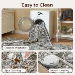 Boho Vintage Non-Slip Area Rug, 5x7 ft