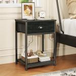 Industrial Nightstands Set of 2 with Storage