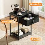 Industrial Nightstands Set of 2 with Storage