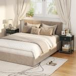 Industrial Nightstands Set of 2 with Storage