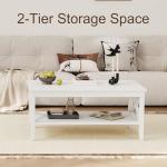 ChooChoo Rectangular Coffee Table with Storage Shelf