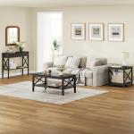 ChooChoo Oxford Black Wood Coffee Table with Storage