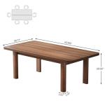 Tribesigns Farmhouse Wood Dining Table for 4-6 People, 63” Large Rectangle Kitchen Table, Dinner Table Kitchen & Dining Room Furniture with with Solid Wood Legs