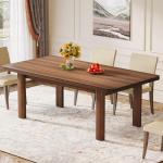 Tribesigns Farmhouse Wood Dining Table for 4-6 People, 63” Large Rectangle Kitchen Table, Dinner Table Kitchen & Dining Room Furniture with with Solid Wood Legs