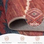 Washable 5x7 Non-Slip Area Rug - Red/Orange