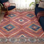 Washable 5x7 Non-Slip Area Rug - Red/Orange