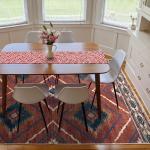 Washable 5x7 Non-Slip Area Rug - Red/Orange