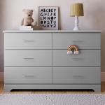 Storkcraft Brookside 6-Drawer Dresser in Pebble Gray