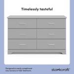 Storkcraft Brookside 6-Drawer Dresser in Pebble Gray