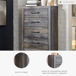 Signature Design by Ashley Drystan Casual 5 Drawer Chest, Dark Brown & Gray