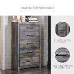 Signature Design by Ashley Drystan Casual 5 Drawer Chest, Dark Brown & Gray