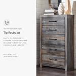 Signature Design by Ashley Drystan Casual 5 Drawer Chest, Dark Brown & Gray
