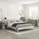 Furinno Lucca Nightstand Set, French Oak Grey