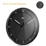 Braun Classic Silent Sweep Wall Clock - Black 30cm