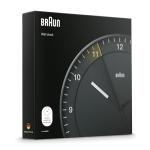 Braun Classic Silent Sweep Wall Clock - Black 30cm